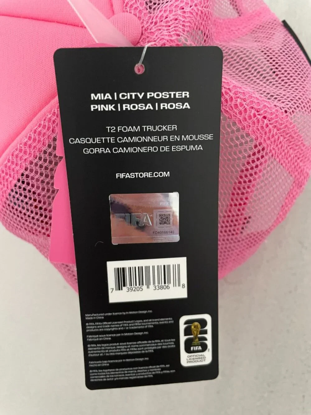 FIFA World Cup 26 Official Miami Flamingo Trucker Hat One Size Pink